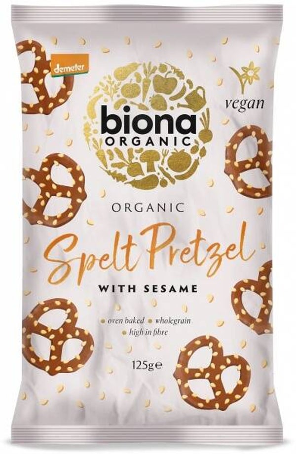 Biona Organic Spelt Sesame Pretzels Snack 125g