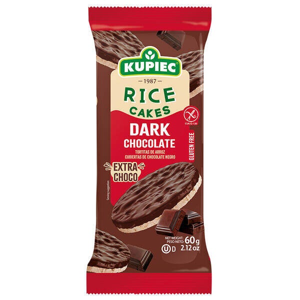 Kupiec Gluten Free Rice Cakes - Dark Chocolate 60g