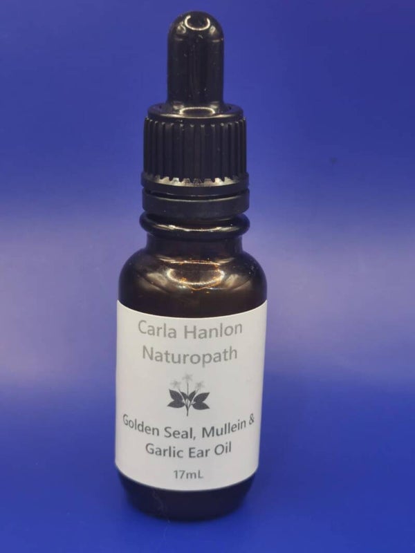 Naturopath Carla Hanlon EAR OIL (Golden Seal, Mullein & Garlic) 30ml dropper