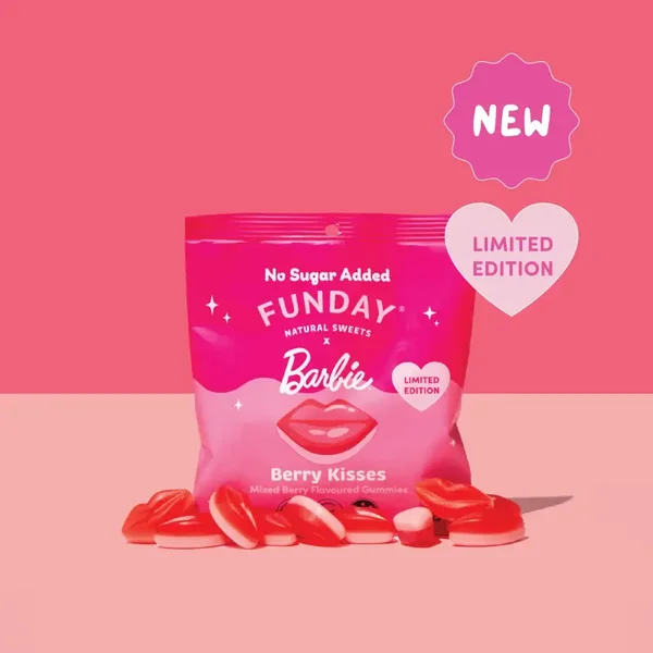 Funday Sweets Barbie Mixed Berry Kisses Flavoured Gummies