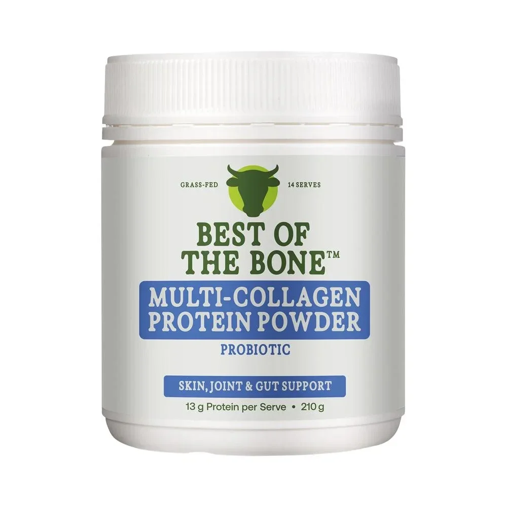 Best of the Bone Healing Multi-Collagen Protein Powder Gut & Immunity Blend with Probiotic Spores Unflavoured 210g