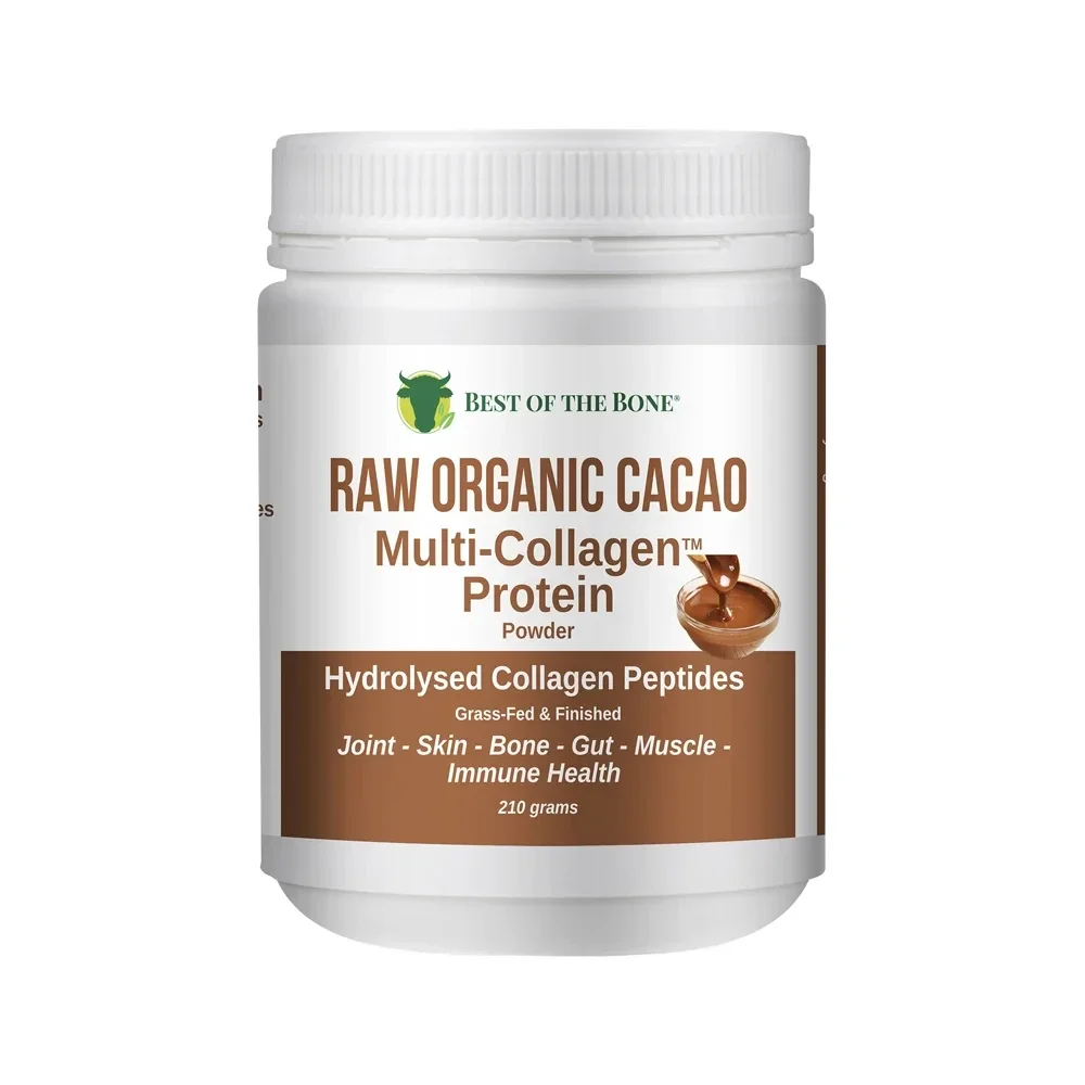 Best of the Bone Multi-Collagen Protein Powder Raw Organic Cacao 210g