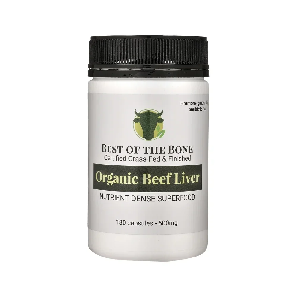 Best of the Bone Organic Beef Liver Nutrient Dense Superfood 180caps