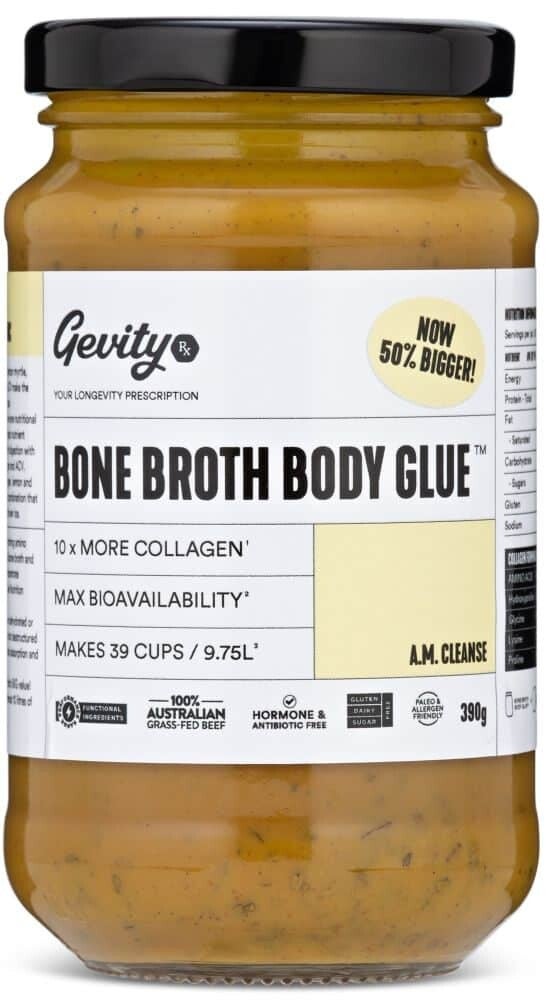 Gevity Rx Bone Broth Body Glue A.M Cleanse G/F