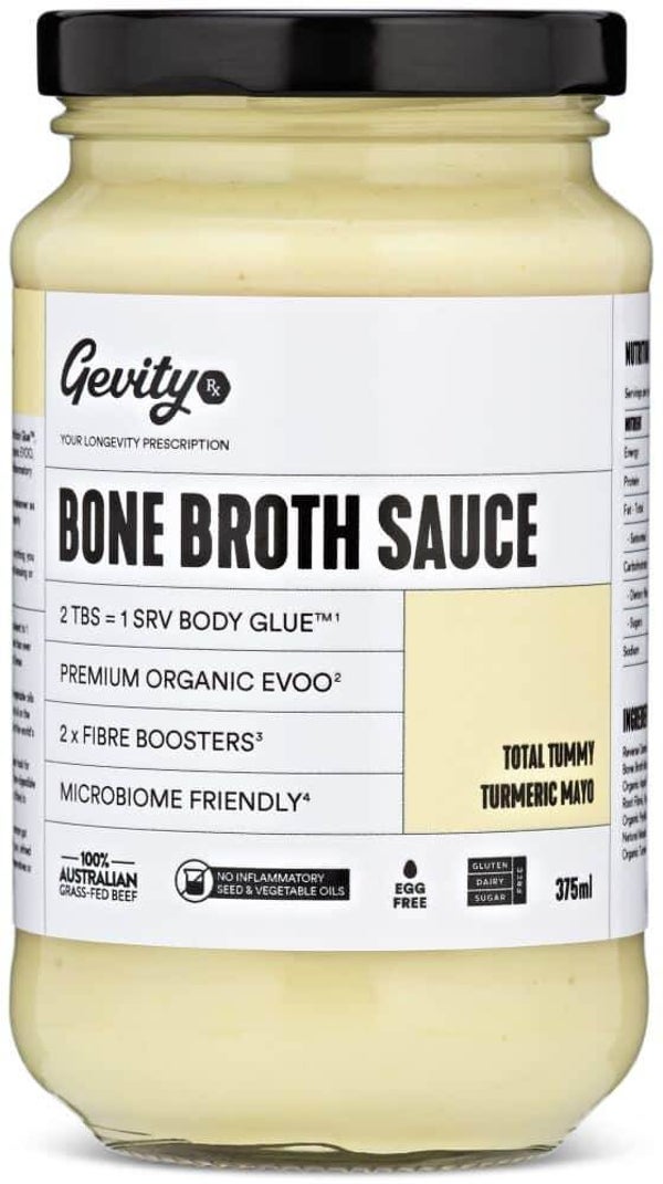 Gevity Rx Bone Broth Sauce Total Tummy Turmeric Mayo  G/F
