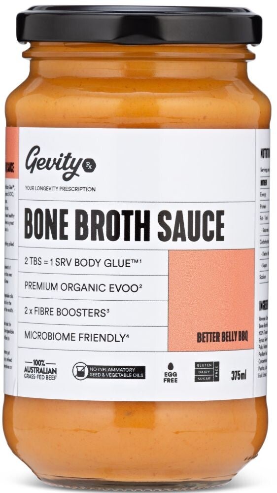 Gevity Rx Bone Broth Sauce Better Belly BBQ G/F