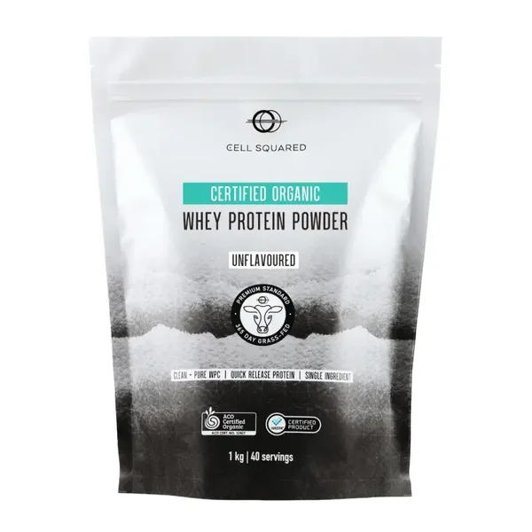 Cell Squared Certified Organic Whey Protein Powder 1kg