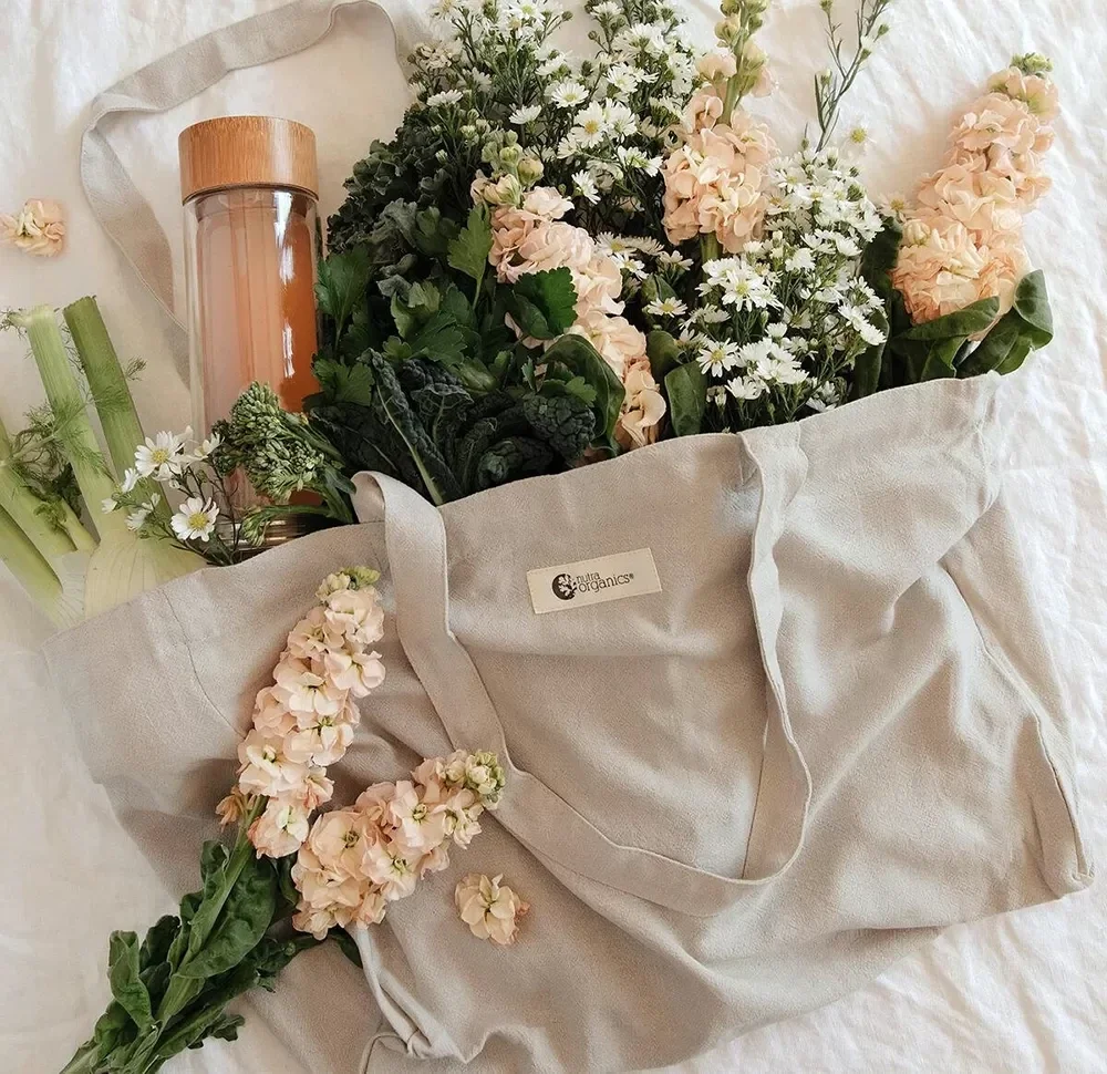 Nutra Organics Linen Market Tote Bag