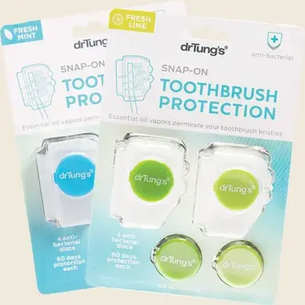 Dr. Tung's Toothbrush Protection with 2 Refills (Colour May Vary) 2pk