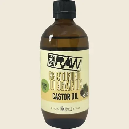 EVERY BIT ORGANIC Castor Oil - Amber Glass Bottle 200ml