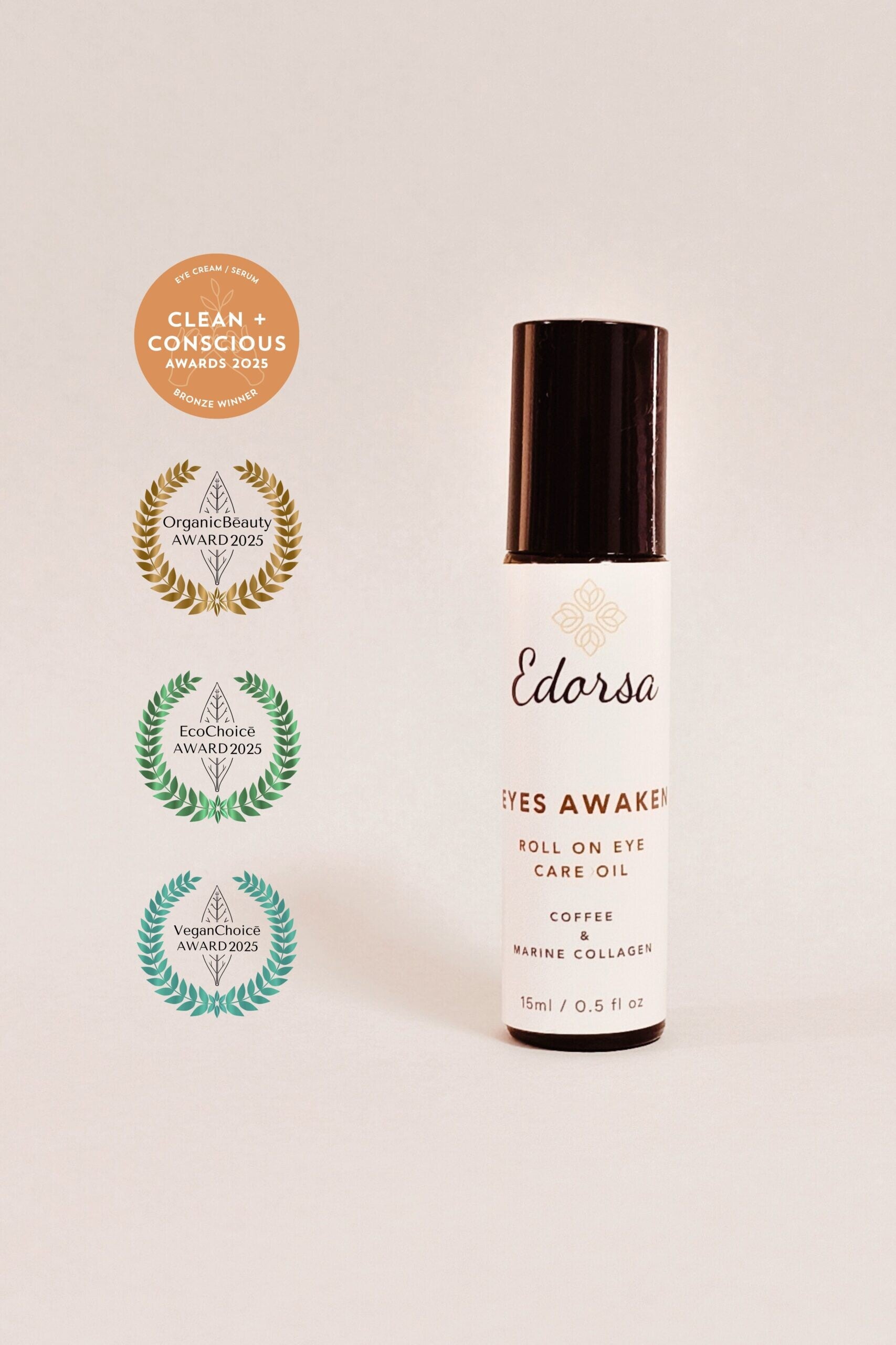 Edorsa - Eyes Awaken coffee & marine collagen Award-Winning eye care oil  15ml