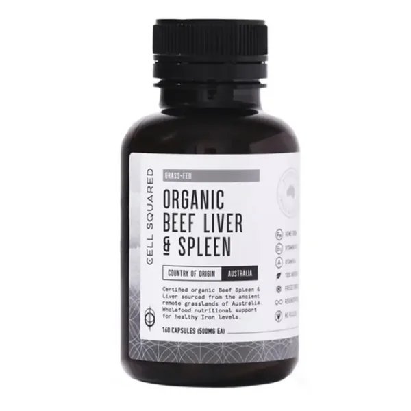 Cell Squared Organic Liver & Spleen Capsules 160caps