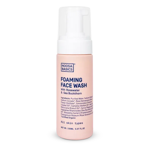 Noosa Basics Foaming Face Wash With Rosewater & Sea Buckthorn 150ml