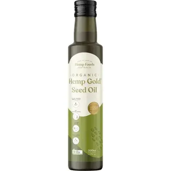 Hemp Foods Australia Organic Hemp Gold Seed Oil 500ml