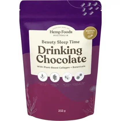 Hemp Foods Australia Drinking Chocolate Beauty Sleep Time 252g