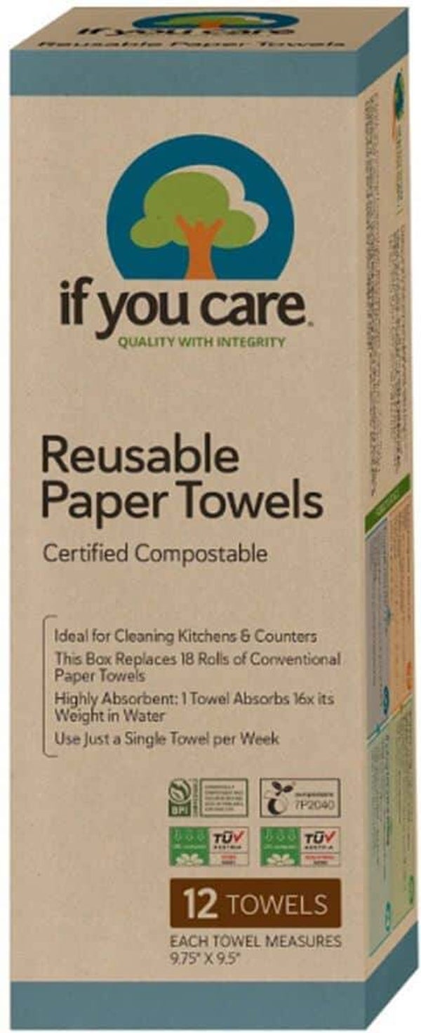 If You Care Reusable Paper Towels 12 Sheet Roll