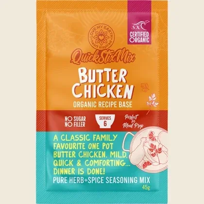 LOVE MY EARTH Quick Stix Mix Organic Recipe Base Butter Chicken 3x45g