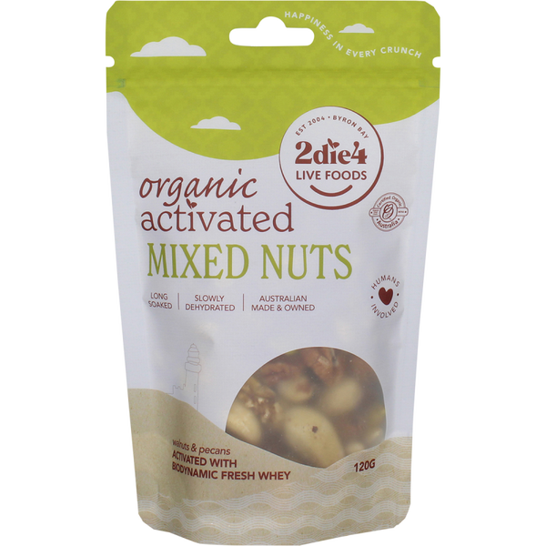 2DIE4 LIVE FOODS Organic Activated Mixed Nuts with Fresh Whey