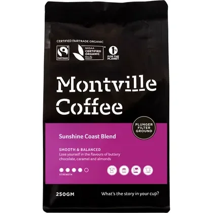 Montville Coffee Coffee Ground Plunger Sunshine Coast Blend