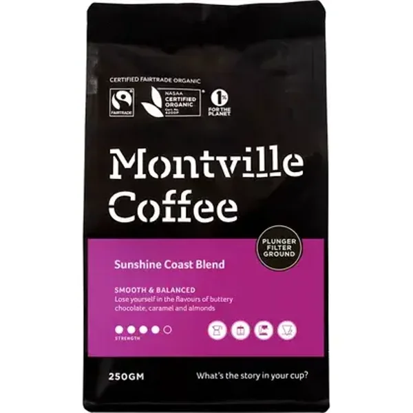 Montville Coffee Coffee Ground Plunger Sunshine Coast Blend
