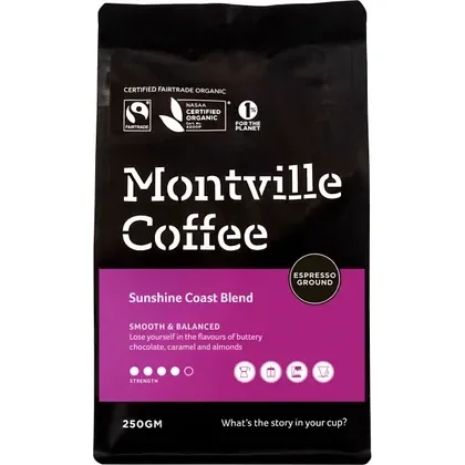 Montville Coffee Coffee Ground Espresso Sunshine Coast Blend