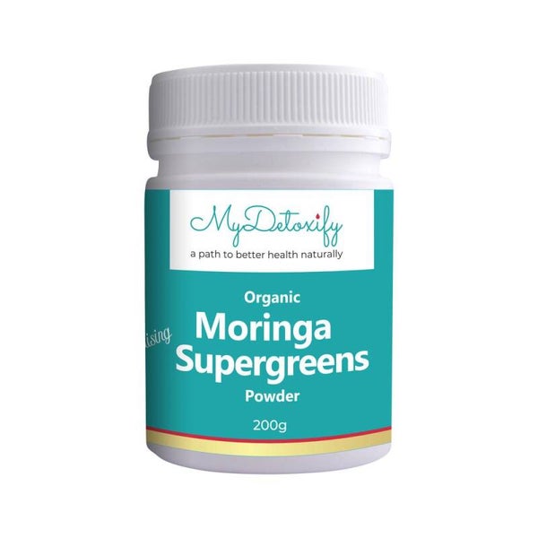 MYDETOXIFY ORGANIC MORINGA ALKALISING SUPERGREENS POWDER 200G