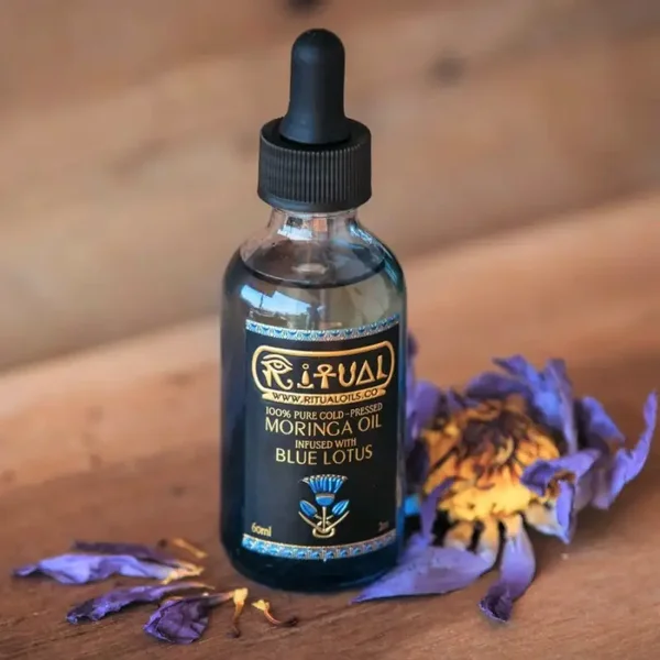 Ritual Oils 100% Pure Cold Pressed Moringa Oil infused with Blue Lotus 60ml