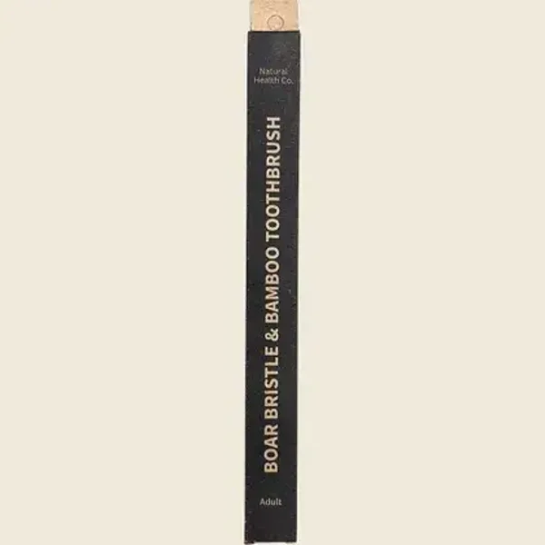 NATURAL HEALTH CO Boar Bristle & Bamboo Toothbrush Adult Med-Firm
