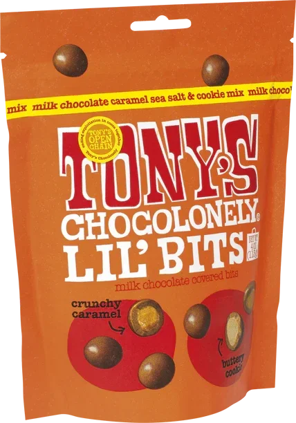 Tony's Chocolonely Lil' Bits Milk Caramel Sea Salt & Cookie Mix 113g