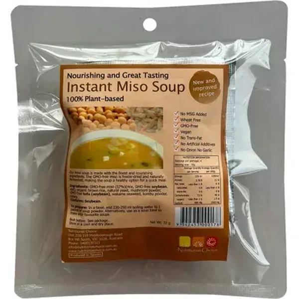 Nutritionist Choice Instant Miso Soup 4x18g
