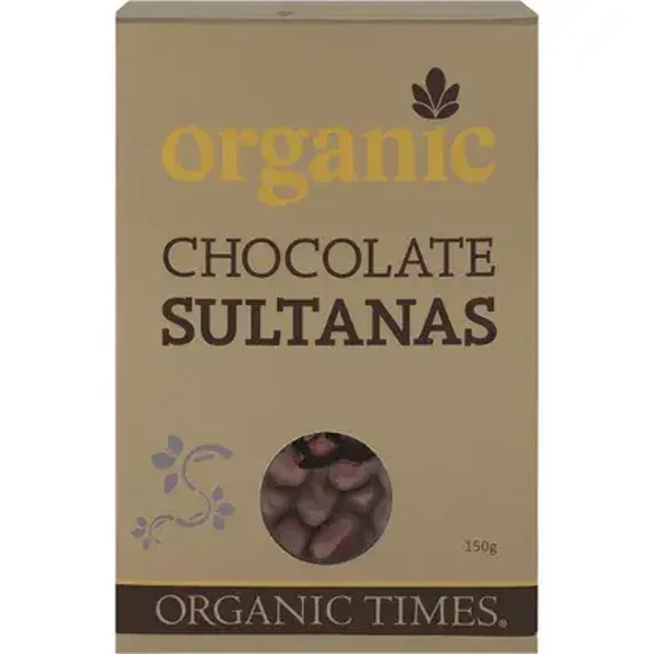 Organic Times Chocolate Sultanas 150g
