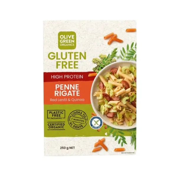 Olive Green Organics GF Pasta HIGH PROTEIN Pasta 250g