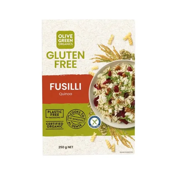 Olive Green Organics GF Quinoa & Rice Fusilli Pasta