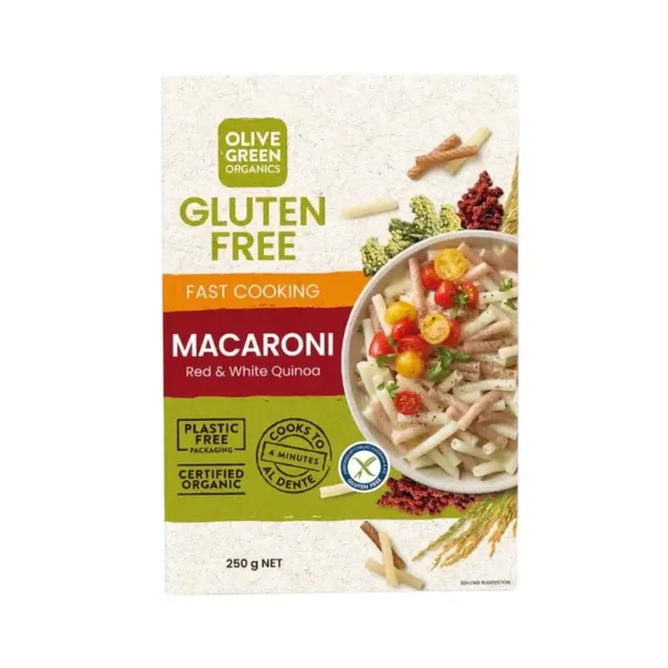Olive Green Organics GF Pasta Red and White Quinoa Fast Cooking Pasta250g