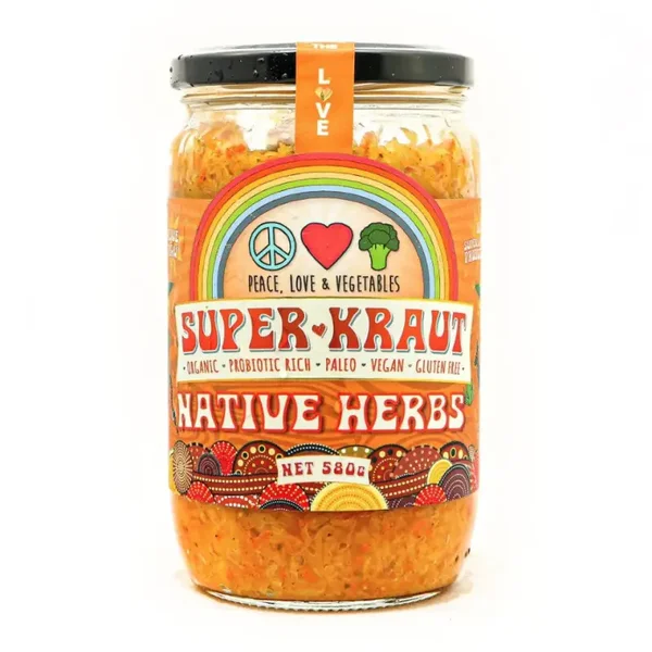 Peace Love & Vegetables SuperKraut Native Herbs - 650g