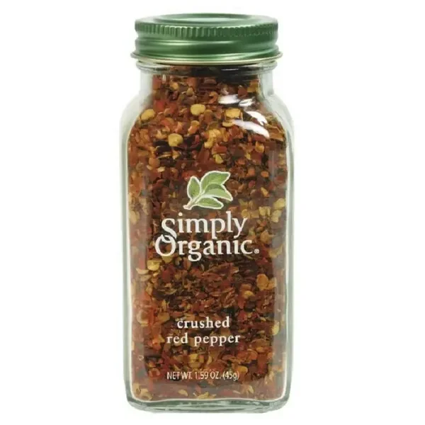 Simply Organic Crushed Hot Red Pepper LARGE GLASS 45g