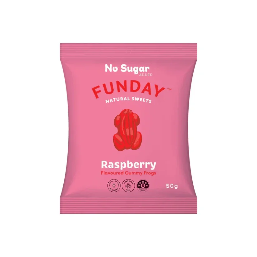 Funday Sweets Raspberry Gummy Frogs 50g