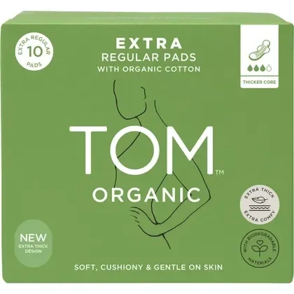 TOM Organic Pads Extra  4x10pk