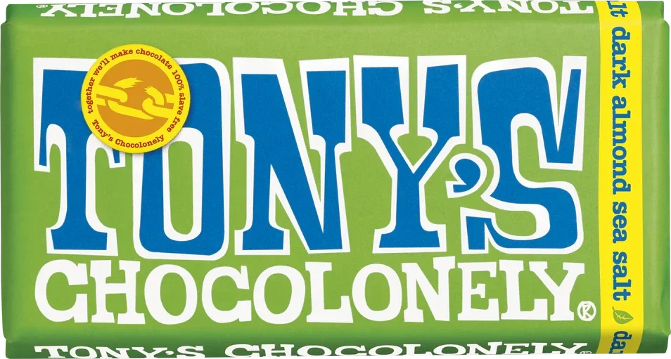 Tony's Chocolonely Dark Chocolate 51% Almond Sea Salt | 180g