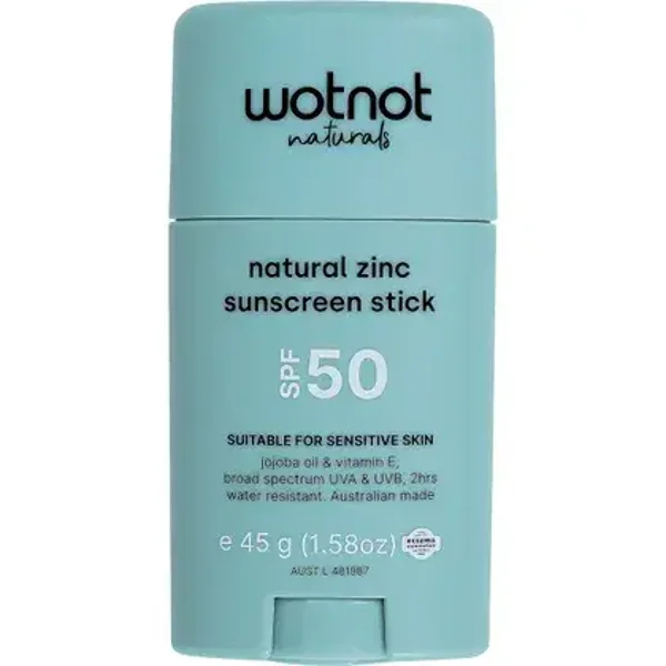 Wotnot Natural Zinc Sunscreen Stick SPF 50 45g