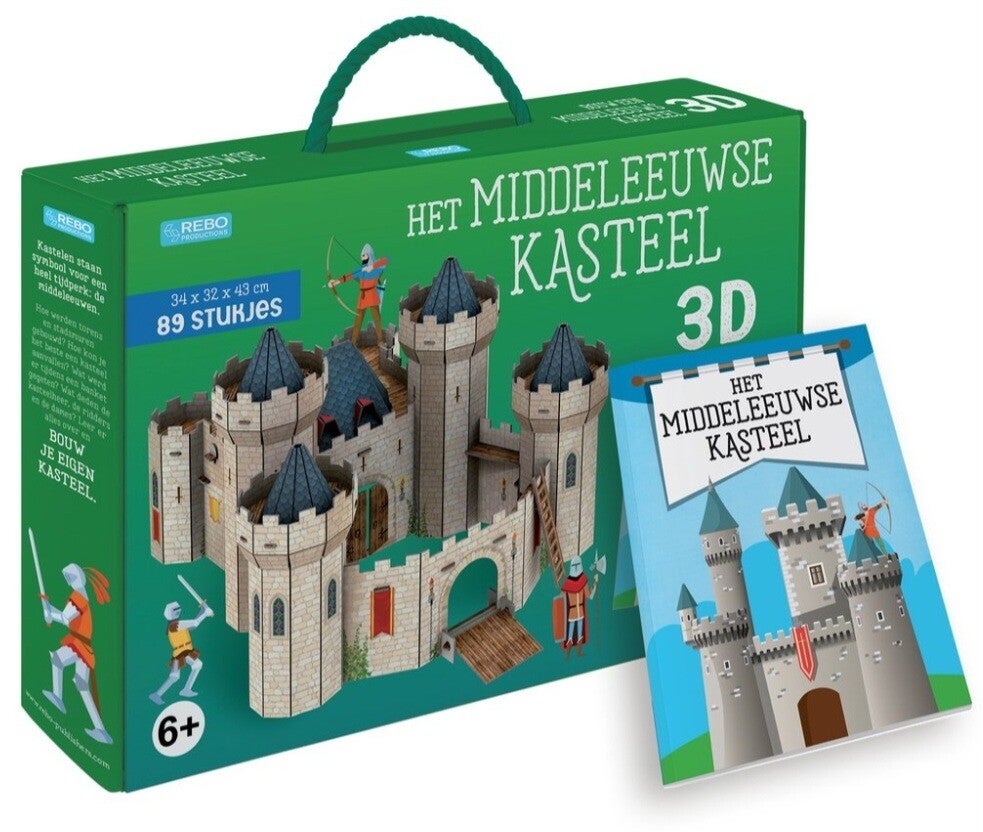Het middeleeuwse kasteel 3D puzzel en boekje