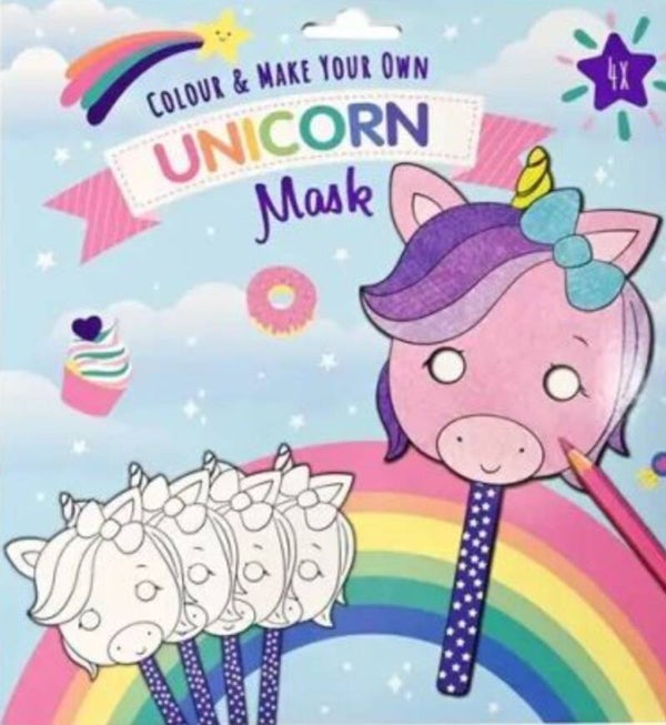 Colour and make your own Unicorn mask