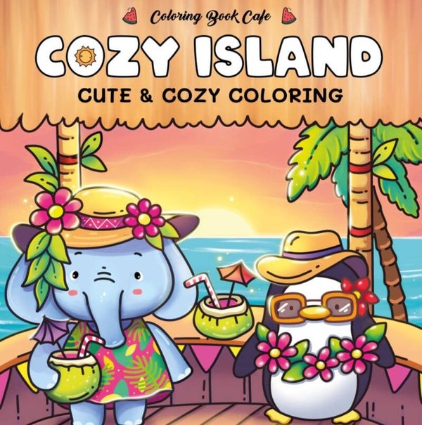Cozy island Cute & Cozy coloring