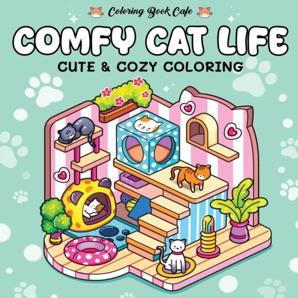 Comfy cat life cute & cozy coloring