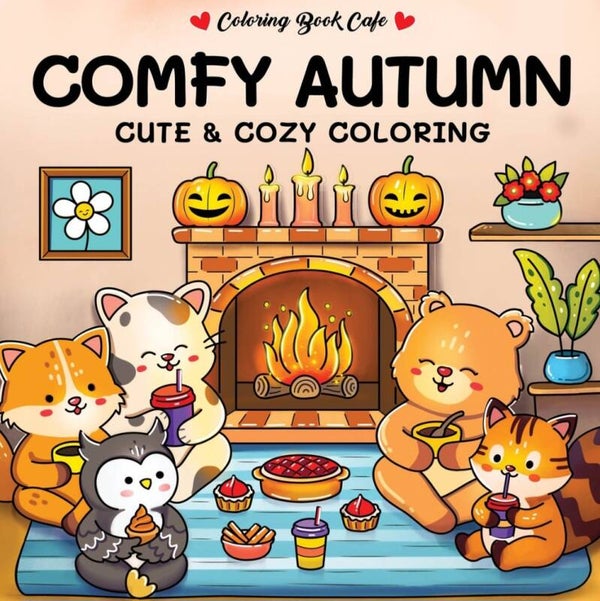 Comfy autumn cute & cozy coloring