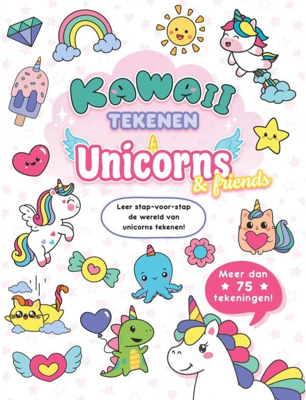 Kawaii tekenen unicorns & friends
