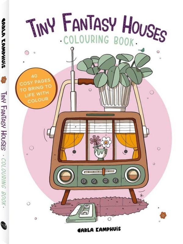 Tiny fantasy houses colouring book