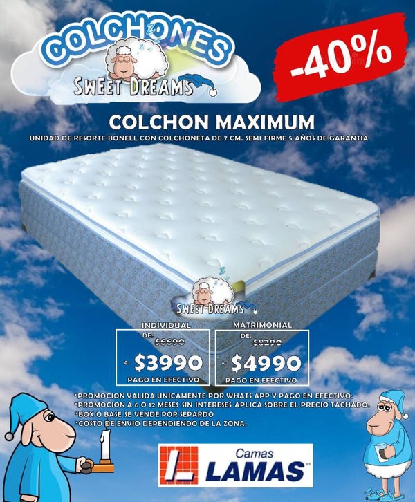 COLCHON MAXIMUM PROMO MAR 24