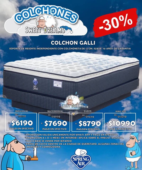 COLCHON GALLI PROMO OCT 24