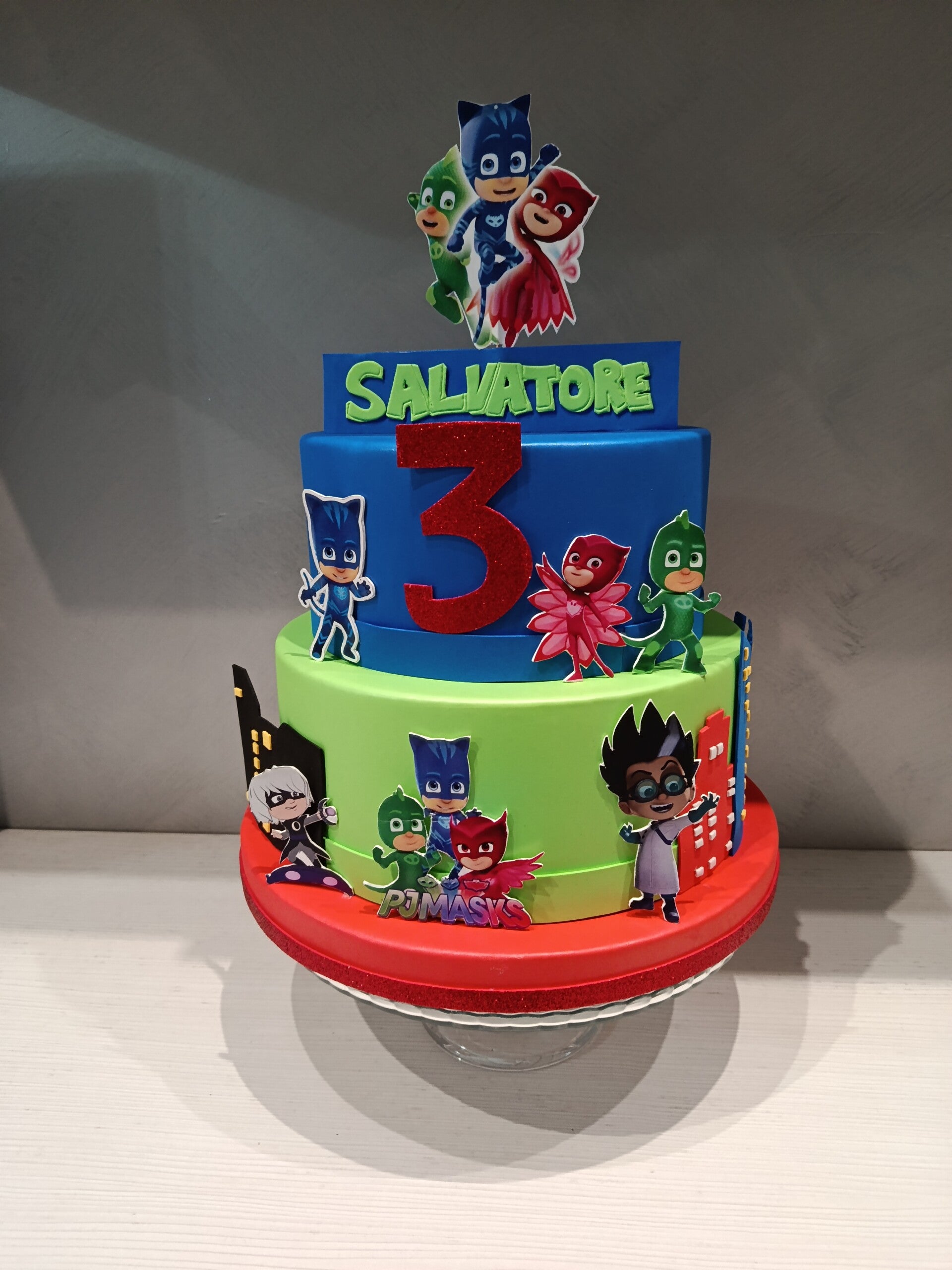 TORTA SCENOGRAFICA PJMASKS